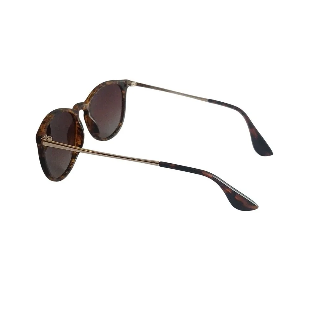 SUNGAIT Sunglasses Womens Tortoise Brown Gradient Round Retro 1567 C2 Gold